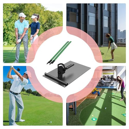 Golf Aiming Trainer – Angle Bracket Plate, Putting Practice Aid, Swing Pósture Corrector | Beginner Alignment System for Indoor Outdoor Golf Training