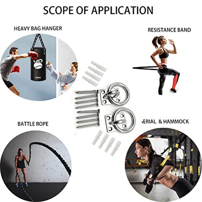 Ceiling Hooks Ceiling Wall Mount Hook Heavy Duty 1000LB Dog Anchor Pad Eye Plate 304 Stainless Steel for Yoga Swings Hammocks Training Straps Punching Bags Hanging - size: Ceiling Hook - 8MM