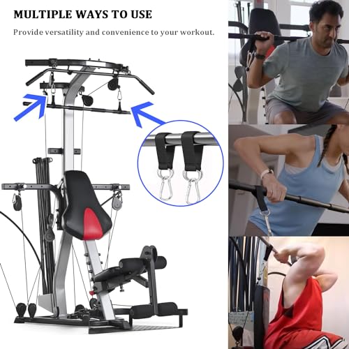 Fitness Pulley Cable Attachments, Tricep Extension Strap Cable Attachments Straps Cable Pulley System Accessories Home Gym Fitness Strap for Greater Range of Motion (Straps)