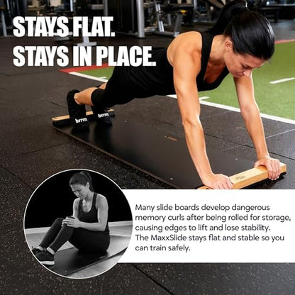 Adjustable Slide Board (5ft or 6ft) – Premium Lateral Training Board for Hockey, Speed, Agility & Home Fitness | Includes Booties & Glide Spray