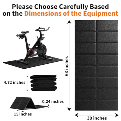 Walking Pad Treadmill Mat for Carpet Floors,63x30 Hardwood Floor Protection, Mats for Under Walking pad/Treadmill/Bike/Exercise Equipment on Carpets, Noise Shock Absorption, Stationary