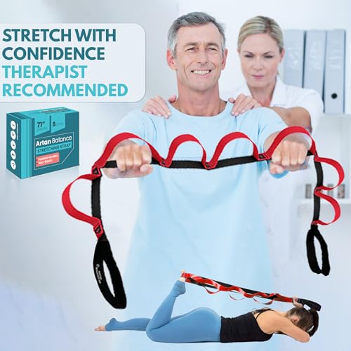 Stretching Straps for Flexibility, Balance, and Leg Stretching – Multiple Styles for Yoga, Ballet, Dance, Gymnastics & Physical Therapy