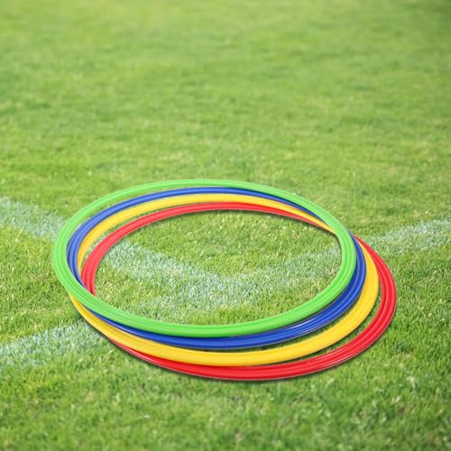 BESTonZON 4pcs Versatile Training Aid Soccer Agility Rings Plastic Training Circles for Enhanced Coordination Sports Performance