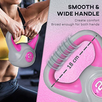 SPORTNOW Kettlebell, Kettle Bells with Handle for Home Gym Weight Lifting and Strength Training