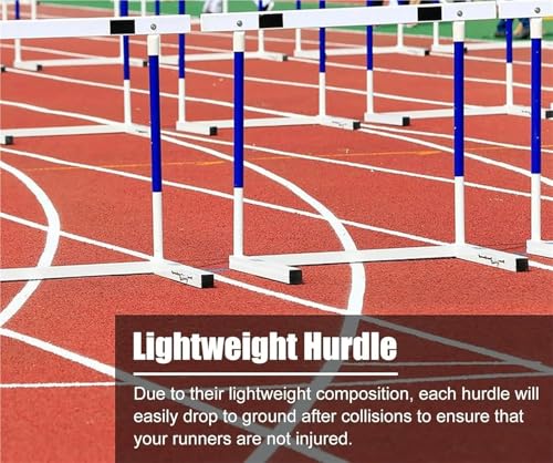 Adjustable Height Hurdles Training Equipment， Adjustable Height 30-42In Agility Hurdles Outdoor Workout Training Pole Set Professional Hurdle