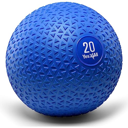 Yes4All Slam Balls, 10-40lb Weighted Ball Weight, Durable PVC Sand Filled Workout Dynamic Slam Ball for Core Strengthen