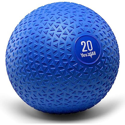 Yes4All Slam Balls, 10-40lb Weighted Ball Weight, Durable PVC Sand Filled Workout Dynamic Slam Ball for Core Strengthen