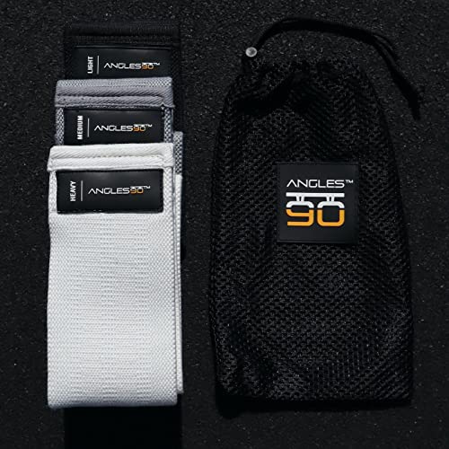A90 Fabric Resistance Bands Set - Non-Slip for Glutes, Hips & Thighs - for Kickbacks, Squats & Hip Rotation, Exercise & Stretch - Resistance Band