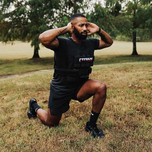 Titan Fitness Elite Series Adjustable Weight Vest, Body Weight Vests for Training Workout, Jogging, Cardio, Walking, Weighted Workout Equipment