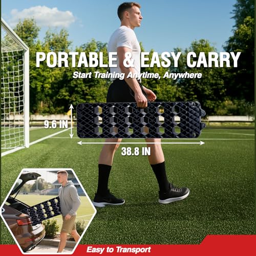 ZEALFEEL Soccer Rebounder Board, 6-in-1 Dual Surface, 3 Adjustable Angles