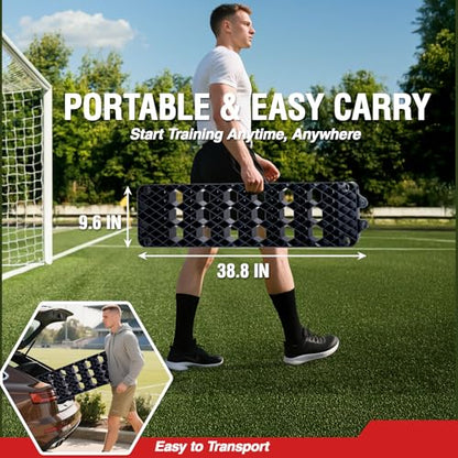 ZEALFEEL Soccer Rebounder Board, 6-in-1 Dual Surface, 3 Adjustable Angles