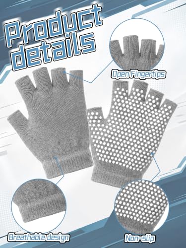 Fourluoo 4 Pcs Women Workout Gloves - color: Purple, Gray, Pea Green, Black