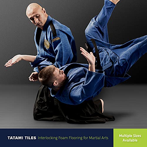 IncStores 7/8 Inch Thick Tatami Foam Flooring Tiles | Textured Interlocking Foam Tiles for Martial-Arts Floor Protection in Your Home Gym, Playroom, and More
