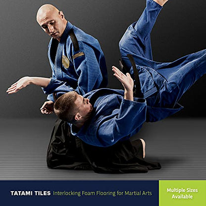 IncStores 7/8 Inch Thick Tatami Foam Flooring Tiles | Textured Interlocking Foam Tiles for Martial-Arts Floor Protection in Your Home Gym, Playroom, and More