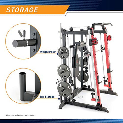 Marcy Smith Machine Cage System Home Gym Multifunction Rack, Customizable Training Station - style: Home Gym Cage Only SM-4033