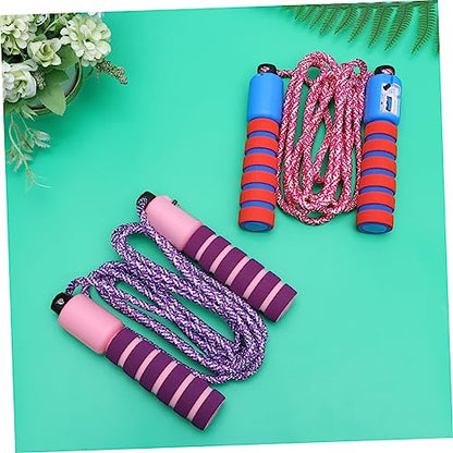 Garneck Counting Jump Rope for Adults Skipping Ropes Purple Pink Red Blue Interactive Fitness Accessories with