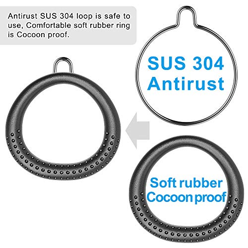 SELEWARE Trapeze Swing Rings, Non-Slip Gymnastic Rings Pull Up Exercise Rings for Home Gym Playground Ninja Warrior Obstacle Course Training Workout