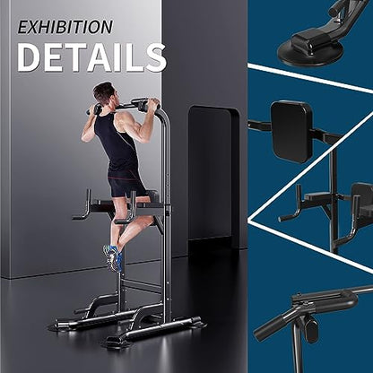Power Tower Adjustable Height Pull Up & Dip Station Multi-Function Home Strength Training Fitness Workout Station for Home Gym - color: X