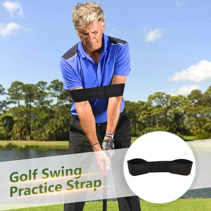 Golf Rope Swing Trainer Set-Golf Swing Training Aid,Improved Golfers Swing and Master Tempo,Golf Gifts for Men Golfers,Included Swing Correcting Arm Band&Rope Trainer with Weighted Ball