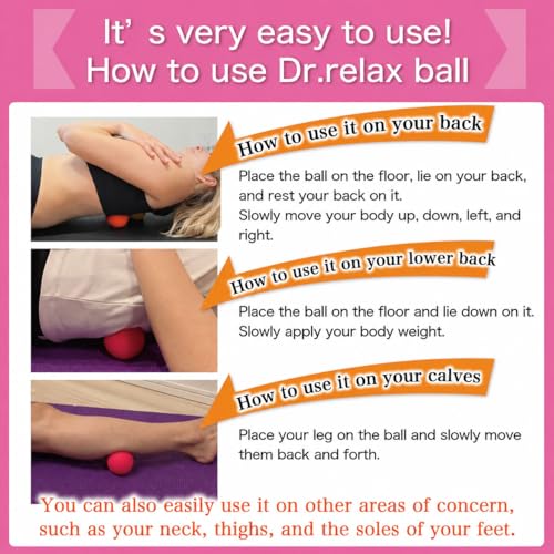 Massage Lacrosse Balls for Myofascial Release, Trigger Point Therapy,Manual Massage Balls, Muscle Knots, and Yoga Deep Tissue Massage. Set of 2 Firm Balls (Pink＆Light Pink)