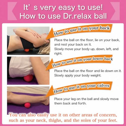 Massage Lacrosse Balls for Myofascial Release, Trigger Point Therapy,Manual Massage Balls, Muscle Knots, and Yoga Deep Tissue Massage. Set of 2 Firm Balls (Pink＆Light Pink)