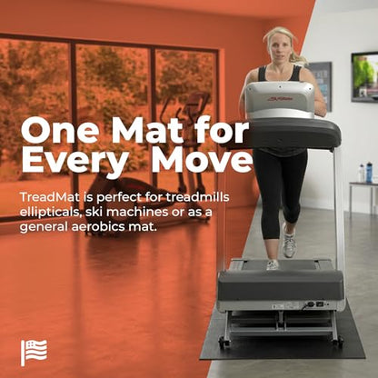 SuperMats Made in U.S.A. for Treadmills Ellipticals Rowing Machines Recumbent Bikes and Exercise Equipment - size: 3-Feet x 7.5-Feet