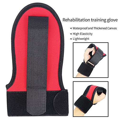1pc Hand Fist Finger Gloves for Stroke Brace Rehabilitation Training Equipment Finger Auxiliary Gloves Hand Brace for Hemiplegia Elderly Athlete Finger (red)