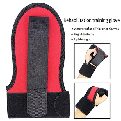 1pc Hand Fist Finger Gloves for Stroke Brace Rehabilitation Training Equipment Finger Auxiliary Gloves Hand Brace for Hemiplegia Elderly Athlete Finger (red)