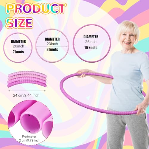 Syhood 12 Pcs Hoops for Kids Plastic, Gradient Pink - color: Gradient Pink