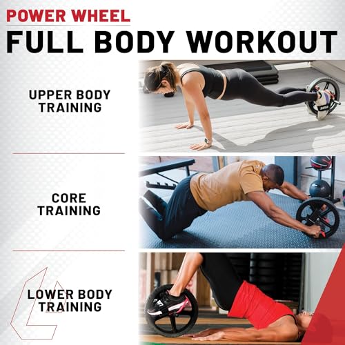 Lifeline Power Wheel for Full Body Functional Fitness - Strengthen Abs, Core, Lower & Upper Body with Foot Straps