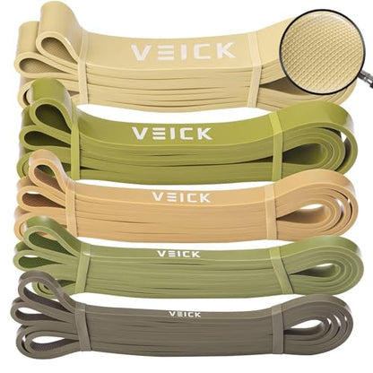 VEICK Pull Up Assist Resistance Bands for Home Gym - color: Green Set of 5