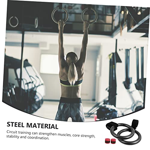 2pcs Adjustable Webbing Fitness Rings Equipment Gymnastics Beam Pull-up Fitness Ring Home Exercise Equipment