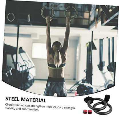 2pcs Adjustable Webbing Fitness Rings Equipment Gymnastics Beam Pull-up Fitness Ring Home Exercise Equipment