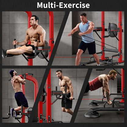 sogesfurniture Adjustable Dip Station & Pull Up Bar – Heavy Duty Calisthenics Workout Equipment for Home Gym, Multi-Function Fitness Training with Push Up Handles, Dips, Pull Ups & Push Ups