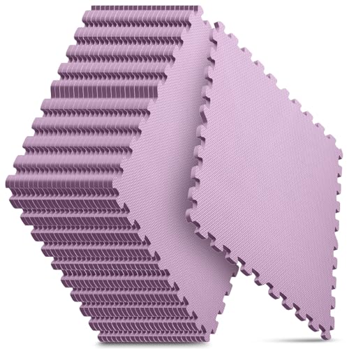 24 Pack 96 sqft Home Gym Mat, Puzzle Exercise Mat, EVA Interlocking Foam Floor Tiles for Home Workout Equipment and Kids' Play Areas - Blue, 24 in x 24 in x ½ in - (Pink, 24 Pack(96 SQ FT)) - color: Pink, size: 24 Pack(96 SF)
