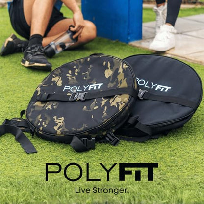 Polyfit PL8 Backpack for Olympic Weight Plates - Weighted Backpack for Strength Training, Rucking, and Gym Workouts - OD GREEN