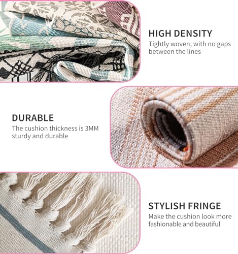 Cifupy Handmade Organic Yoga Mat made with Organic Cotton Yoga Mat - Non Slip Hand-Woven Foldable Yoga Rug Provides Excellent Comfort, Traction & Support for Indoor & Outdoor Use - 24 x 72 Inches