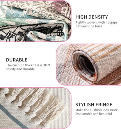 Cifupy Handmade Organic Yoga Mat made with Organic Cotton Yoga Mat - Non Slip Hand-Woven Foldable Yoga Rug Provides Excellent Comfort, Traction & Support for Indoor & Outdoor Use - 24 x 72 Inches
