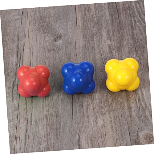 UKCOCO Red Agility Training Ball for Hand Eye Coordination Improvement Medium Difficulty Six Sided Reaction Ball for Reflex and Speed Development in Sports Training