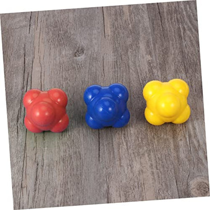 UKCOCO Red Agility Training Ball for Hand Eye Coordination Improvement Medium Difficulty Six Sided Reaction Ball for Reflex and Speed Development in Sports Training