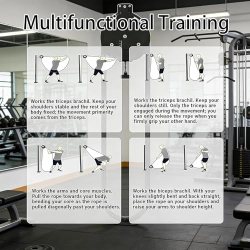 Endless Rope Trainer, Suspension Resistance Trainer Machine with Adjustable Resistance, 14 Ft Closed-Loop Nylon Rope, Pulley System for Home Gym Interval Resistance - color: Red