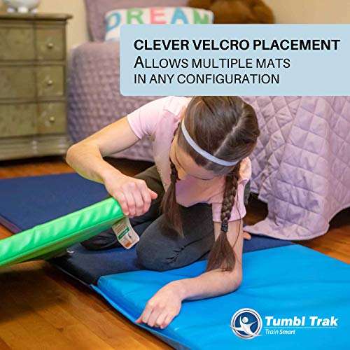 Tumbl Trak Build-A-Mat for Gymnastics, Cheer, Dance, and Fitness - color: Light Blue, size: 2Ft x 5Ft x 1-3/8In