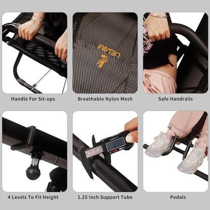 Abdominal Exerciser Chair for Home Gym, Ab Fitness Equipment with Full Body Building and Workout, for Sit Up, Inversion Training, Muscle Strengthening and Back Relief