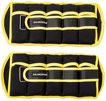 Fitvids Fully Adjustable Ankle Wrist Arm Leg Weights, 1-20LBS, Multiple Options - style: Adjustable, 15-lb Pair, 0-7.5 lbs Each
