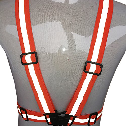 zojo Kids High Visibility Reflective Safety Strap Vest 2PCS - color: Neon Orange-kids Size