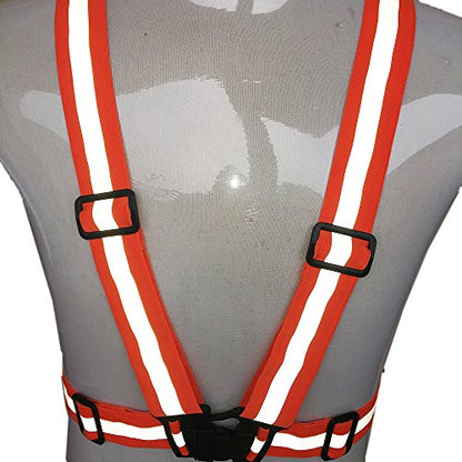 zojo Kids High Visibility Reflective Safety Strap Vest 2PCS - color: Neon Orange-kids Size