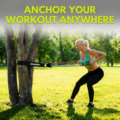 Door Anchor Strap for Resistance Bands, Padded Nylon Workout Door Anchor Fits Loop Bands & Exercise Tubes for Home Gym Physical Therapy