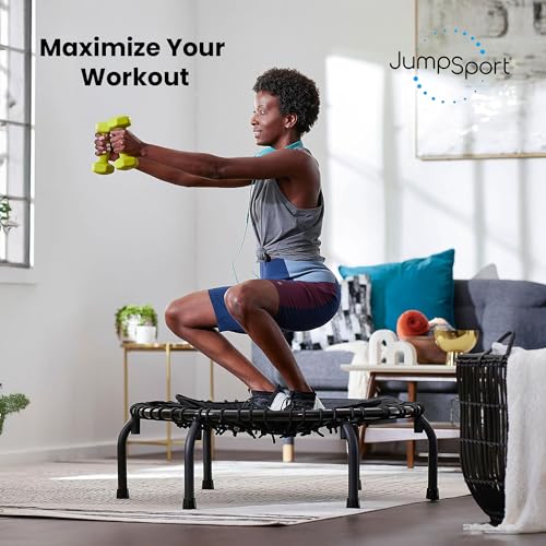 JumpSport 39" Essential Fitness Trampoline | Model 220, 230, 250 | Exercise Trampoline | 30 Low-Impact Bungees Rebounder for Adults