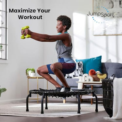 JumpSport 39" Essential Fitness Trampoline | Model 220, 230, 250 | Exercise Trampoline | 30 Low-Impact Bungees Rebounder for Adults