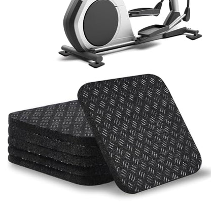 6PCS Treadmill Mats,High Density Equipment Pads 4 x 4 x 0.2 inch Double-Sided Non-Slip Exercise Equipment Mat for Floor Protection,Washing Machine Pads,Walking Pad,Exercise Bike,Home Gym etc.